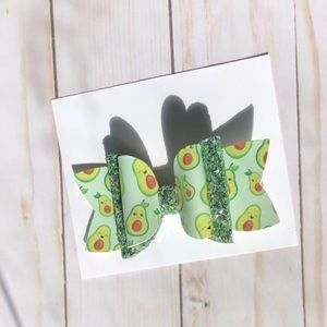 Avocado hair bow